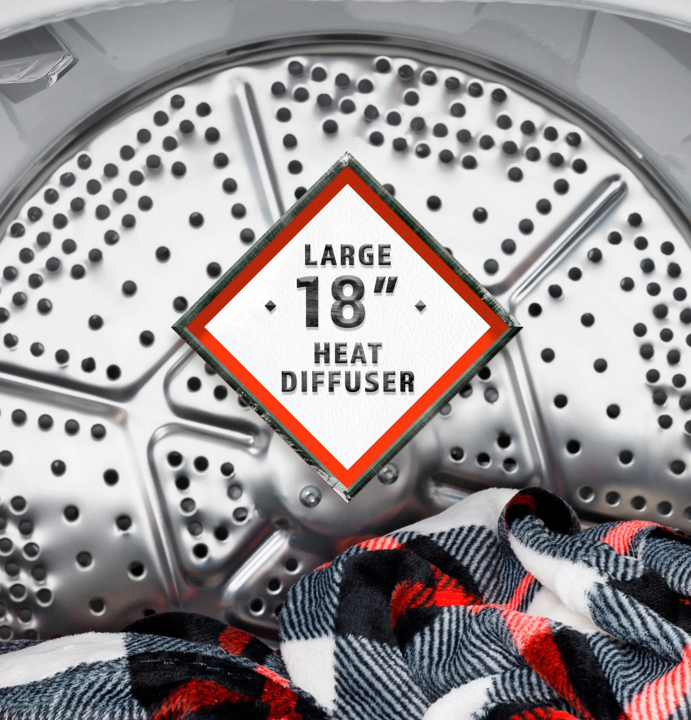 Hotpoint HTX26GASWWW Hotpoint 6.2 Cu. Ft. Capacity Gas&#X00A0;Dryer&#X00A0;With Up To 120 Ft. Venting And Shallow Depth&#X200B;