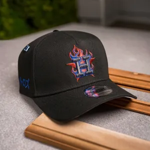 Todays Special Picks Trending Now Offer Houston Astros Flame Logo Mlb Black Blue Uv / New Era 9Forty A-Frame