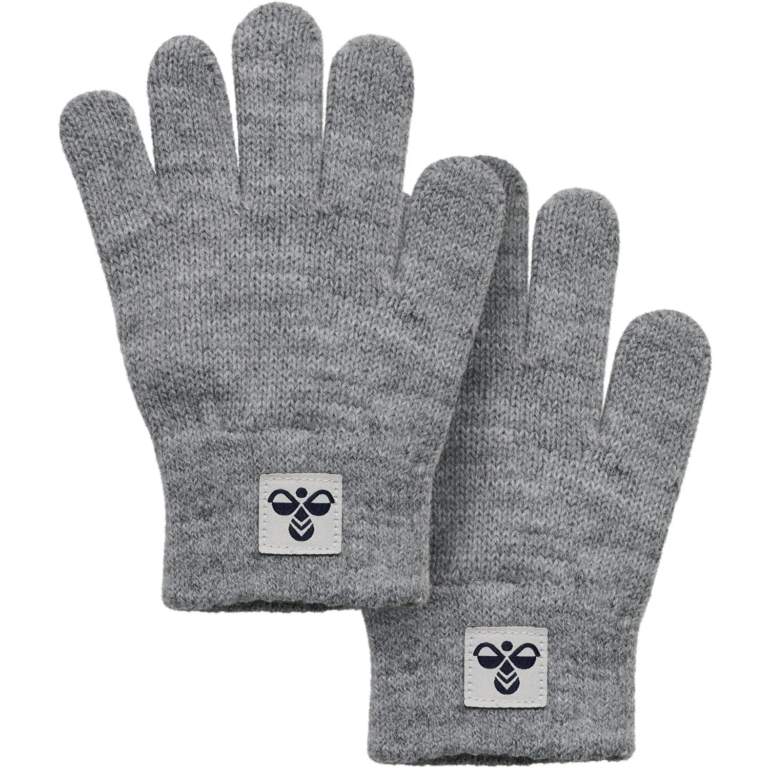 Hummel Grey Melange Knit Gloves 2-Pack Steal Todays Offer