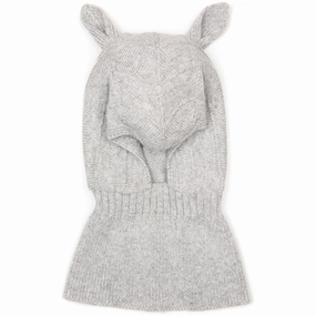 Trending Now Offer Special Surprise Sale Huttelihut Balaclava Ears Wool Knit Light Grey Melange