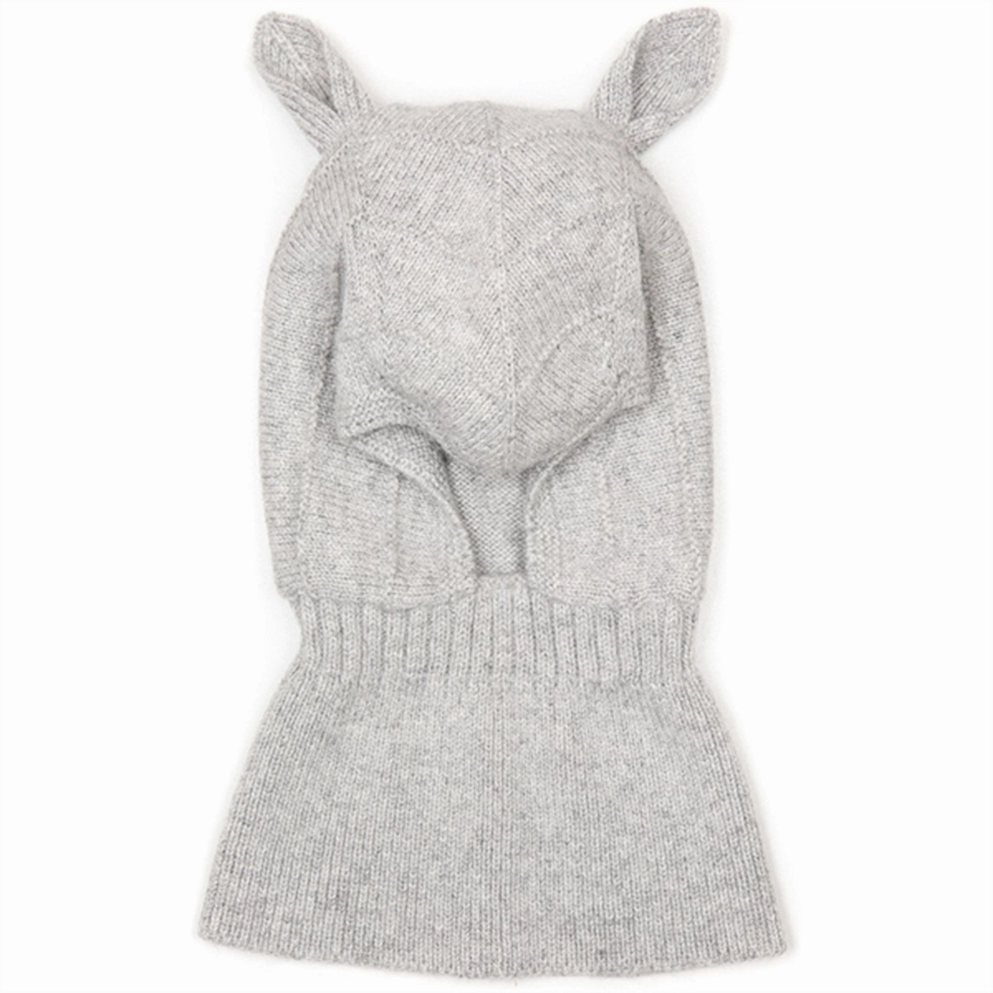 Trending Now Offer Special Surprise Sale Huttelihut Balaclava Ears Wool Knit Light Grey Melange