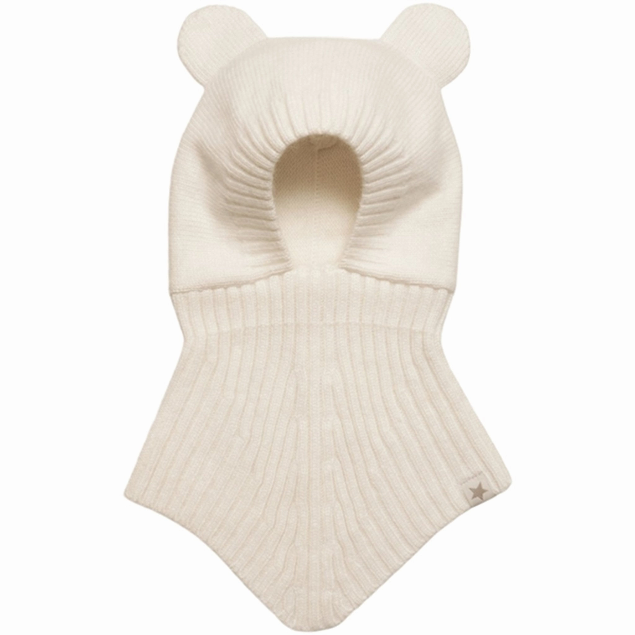Deal of the Day Huttelihut Balaclava Ears Wool Knit Softy Off-White