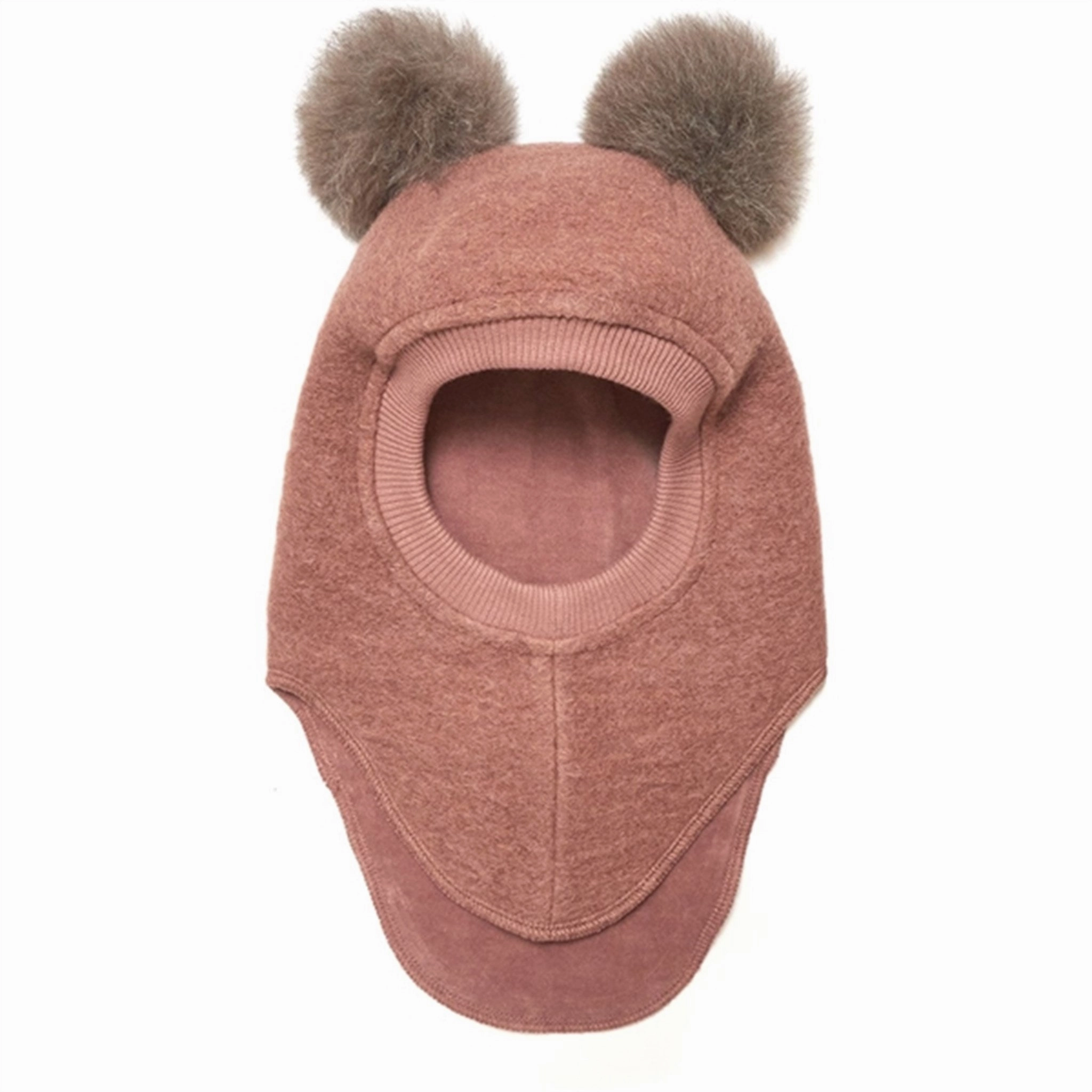 Huttelihut Balaclava W. Alpaca Pompoms Big Bear Heather Rose Flash Discount Today
