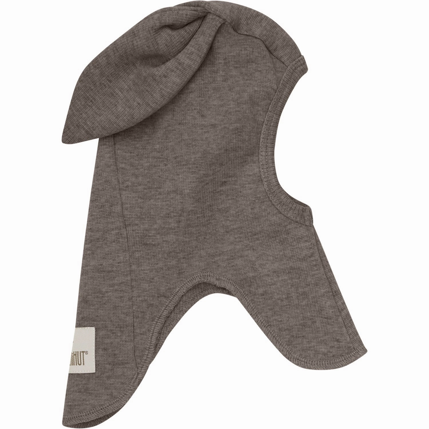 Huttelihut Brown Melange Balaclava Ears Wool Rib Online Exclusive Savings