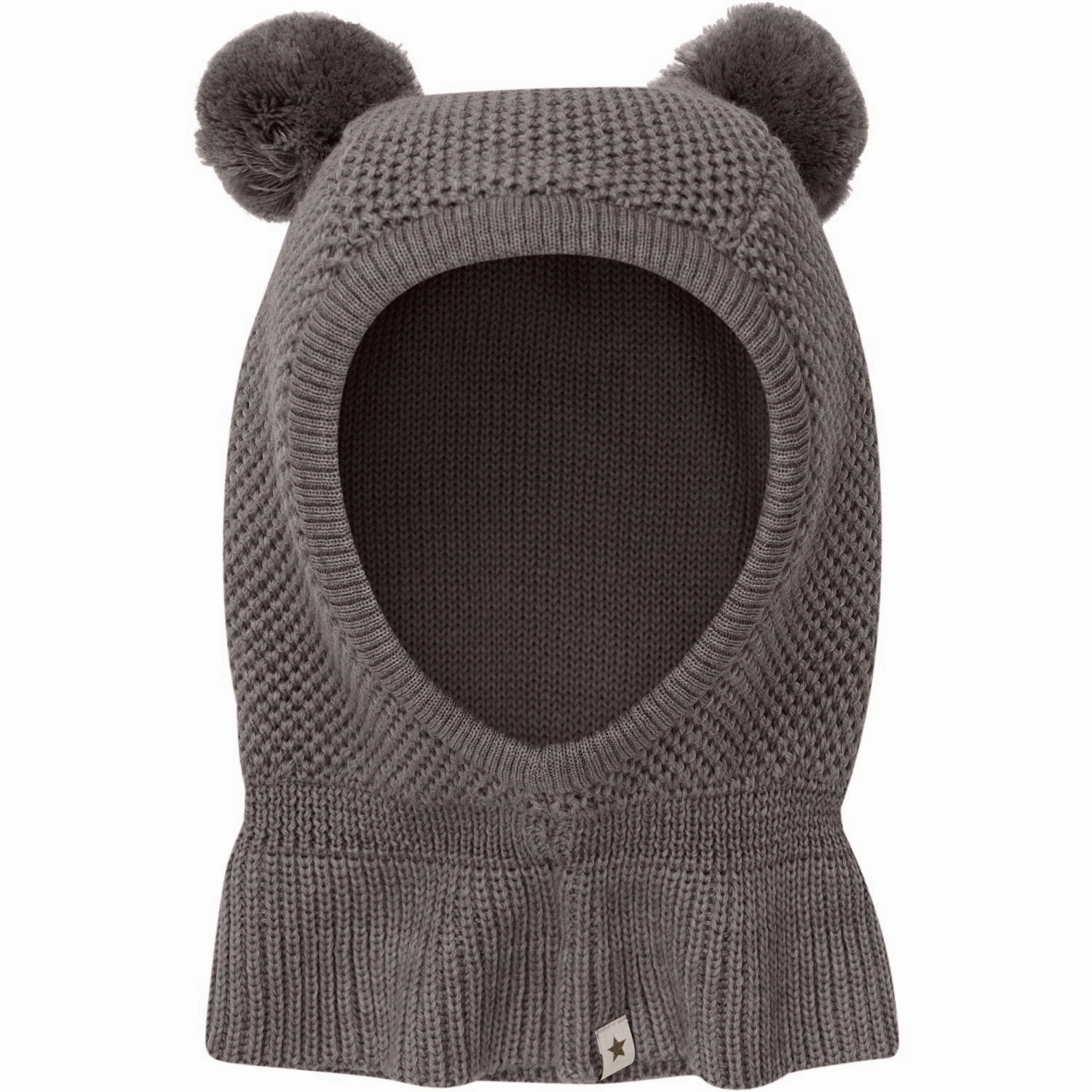 Huttelihut Brown Melange Balaclava Windstop Pompoms Shop & Grab Savings