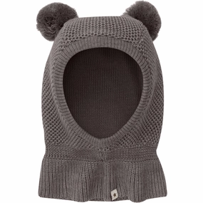 Huttelihut Brown Melange Balaclava Windstop Pompoms Shop & Grab Savings