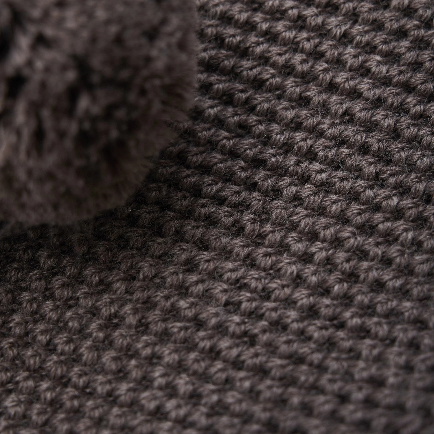Todays Hot Savings Huttelihut Brown Melange Balaclava Windstop Pompoms