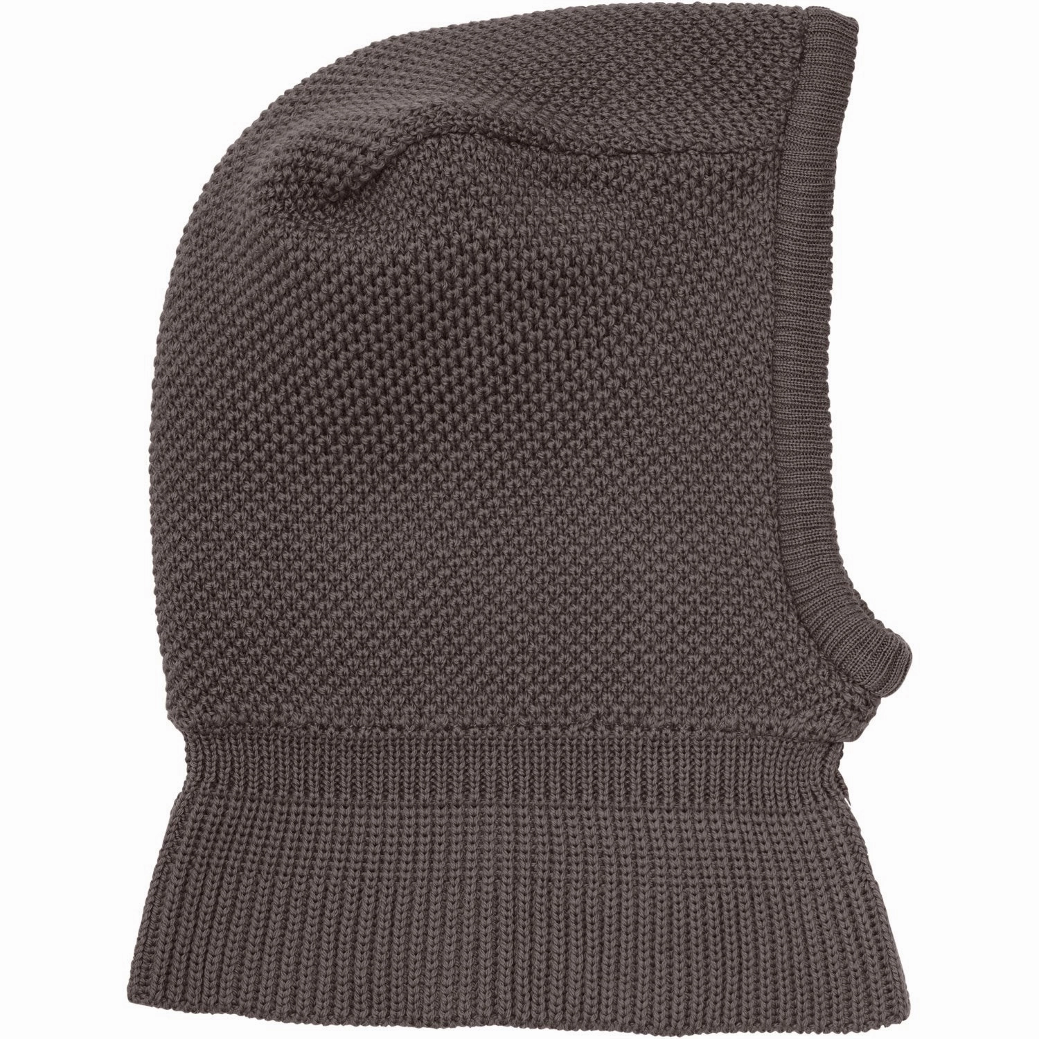 Weekend Flash Offer Huttelihut Brown Melange Balaclava Wool Knit Windstop