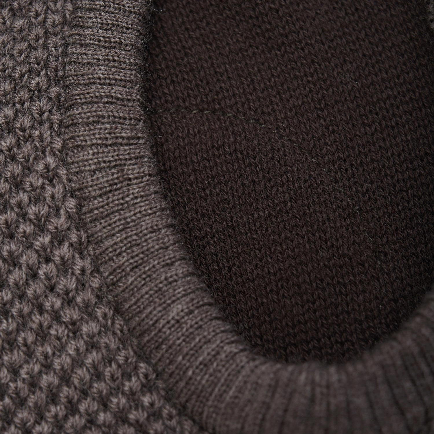 Flash Sale Alert Now Huttelihut Brown Melange Balaclava Wool Knit Windstop