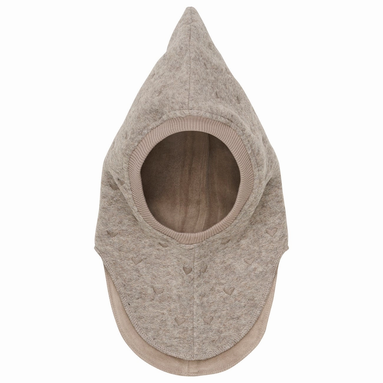 Huttelihut Camel Melange Balaclava Hearts Emb. Wool Exclusive Deal Inside Special Savings Today