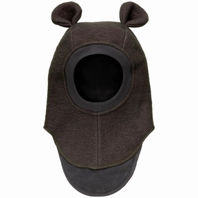 Huttelihut Dark Brown Melange Balaclava Ears Wool Special Savings Today