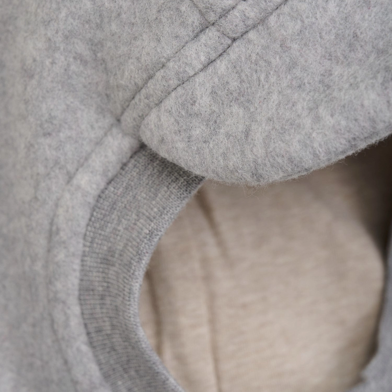 Dont Miss This Steal Huttelihut Medium Grey Melange Balaclava Cotton Fleece W. Lin