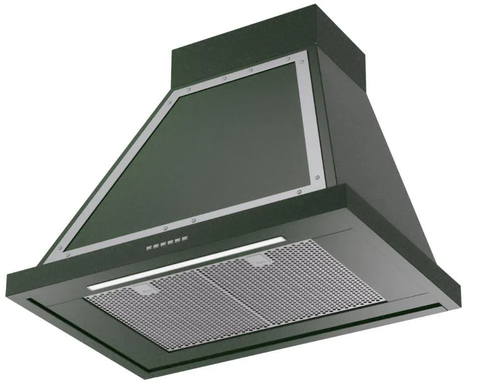 Ilve UANB30EGC Nostalgie 30 Inch Emerald Green Wall Mount Convertible Range Hood