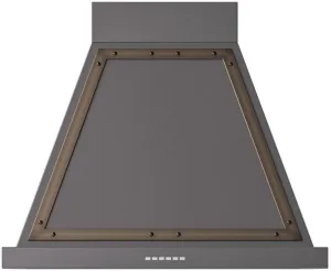 Ilve UANB30MGB Nostalgie 30 Inch Matte Graphite Wall Mount Range Hood