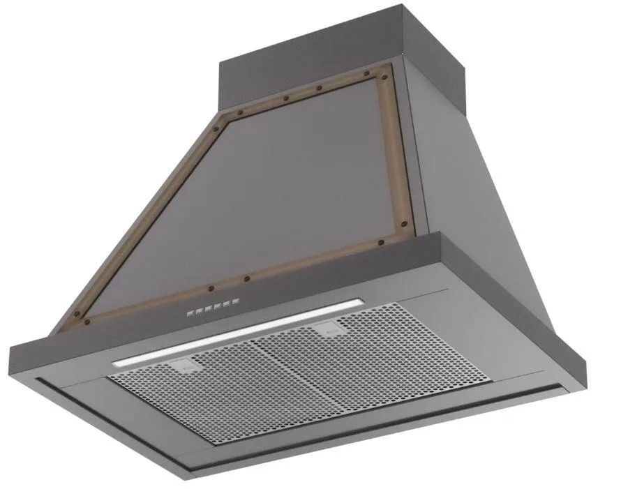 Ilve UANB30MGB Nostalgie 30 Inch Matte Graphite Wall Mount Range Hood