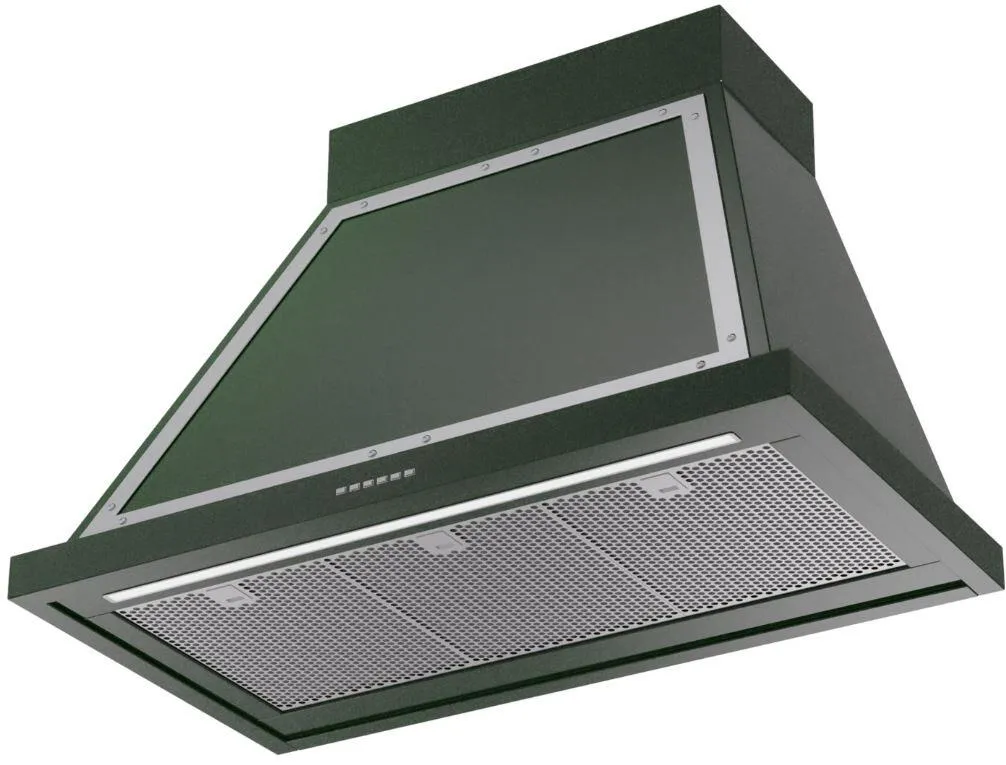 Ilve UANB36EGC Nostalgie 36 Inch Emerald Green Wall Mount Range Hood