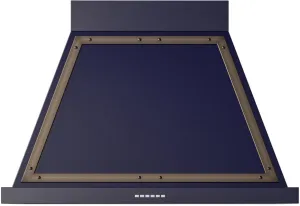 Ilve UANB36MBB Ilve Uanb36Mbb Nostalgie 36" Hood In Midnight Blue With Bronze Trim