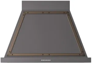 Ilve UANB36MGB Nostalgie 36 Inch Matte Graphite Wall Mount Range Hood