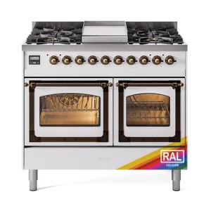 Ilve UND40FNMPRAB Ilve Und40Fnmprab Nostalgie Ii Noblesse 40" Dual Fuel Range (Natural Gas, Triple Glass Door, Ral, Burnished)