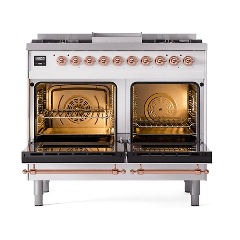 Ilve UND40FNMPRAPLP Ilve Und40Fnmpraplp Nostalgie Ii Noblesse 40" Dual Fuel Range (Liquid Propane, Triple Glass Door, Ral, Copper)
