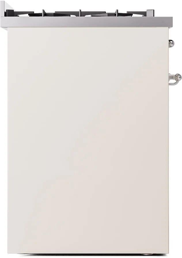 Ilve UP30NMPAWC Nostalgie Ii 30 Inch Dual Fuel Natural Gas Freestanding Range In Antique White With Chrome Trim