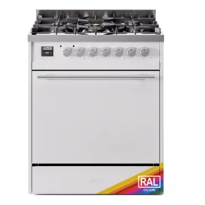 Ilve UP30QMPRA Professional Plus Ii 30 Inch Dual Fuel Natural Gas Freestanding Range In Ral Custom Color With Trim
