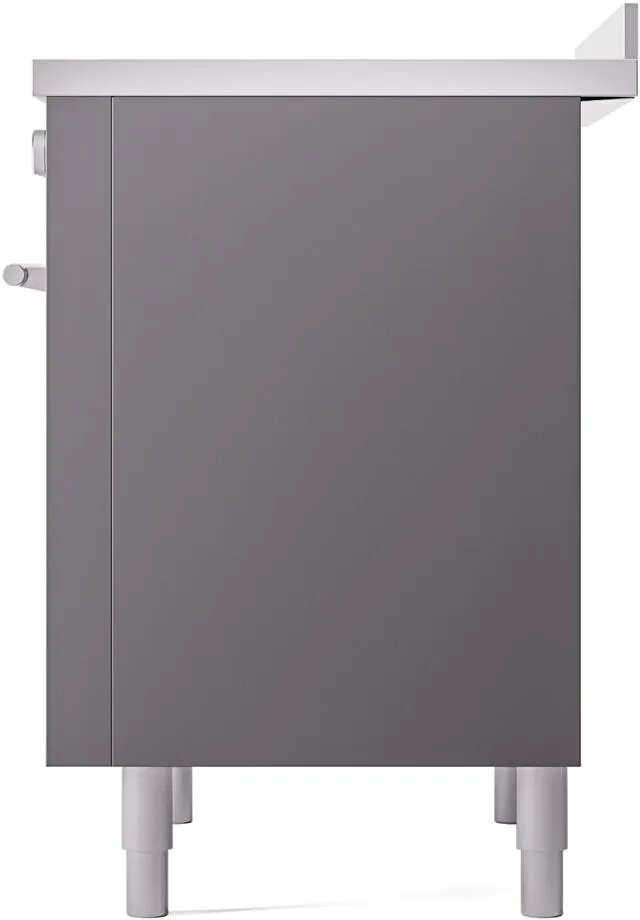 Ilve UPI366WMPMG Professional Plus Ii 36 Inch Electric Freestanding Range In Matte Graphite With Trim