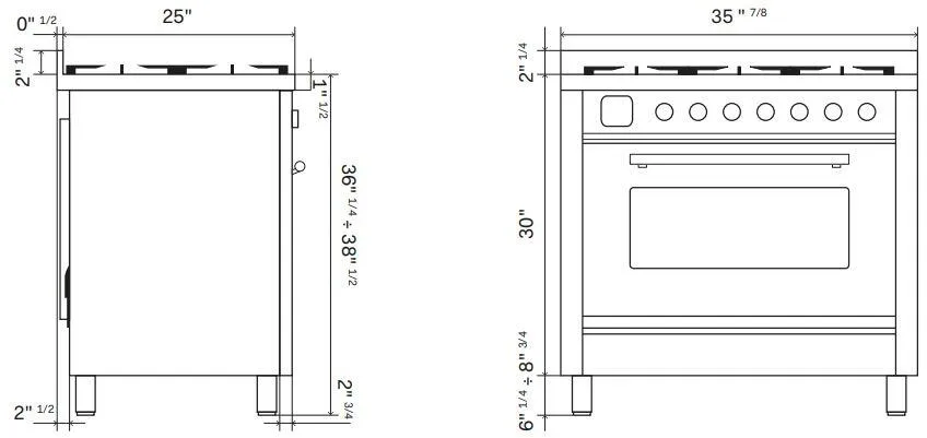 Ilve UPI366WMPRA Professional Plus Ii 36 Inch Electric Freestanding Range In Ral Custom Color With Trim