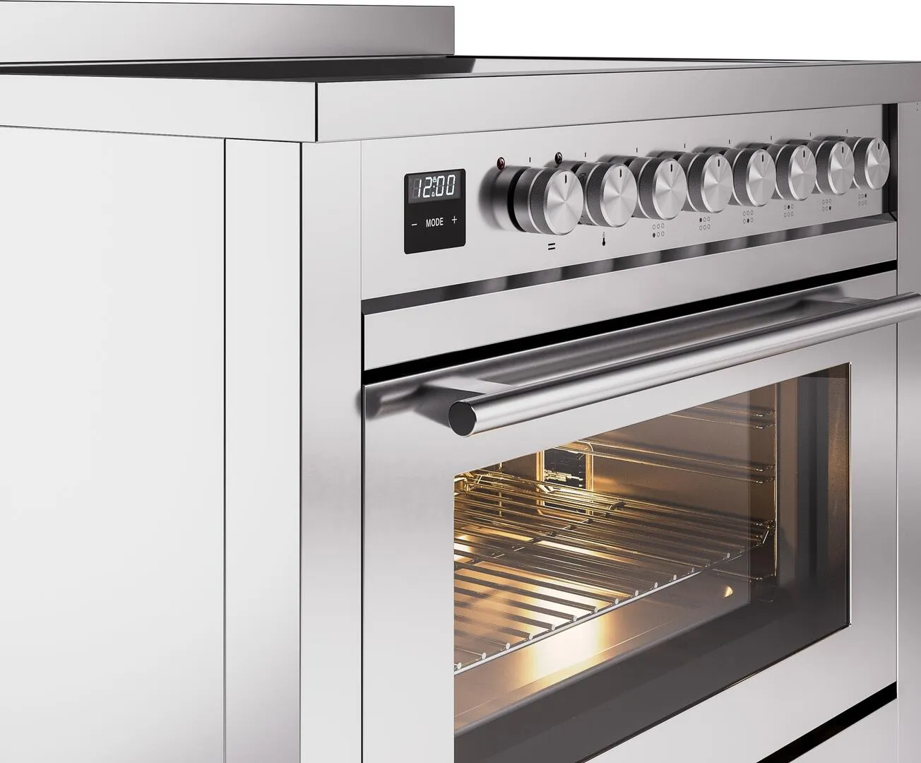 Ilve UPI366WMPSS Professional Plus Ii 36 Inch Electric Freestanding Range In Stainless Steel With Trim