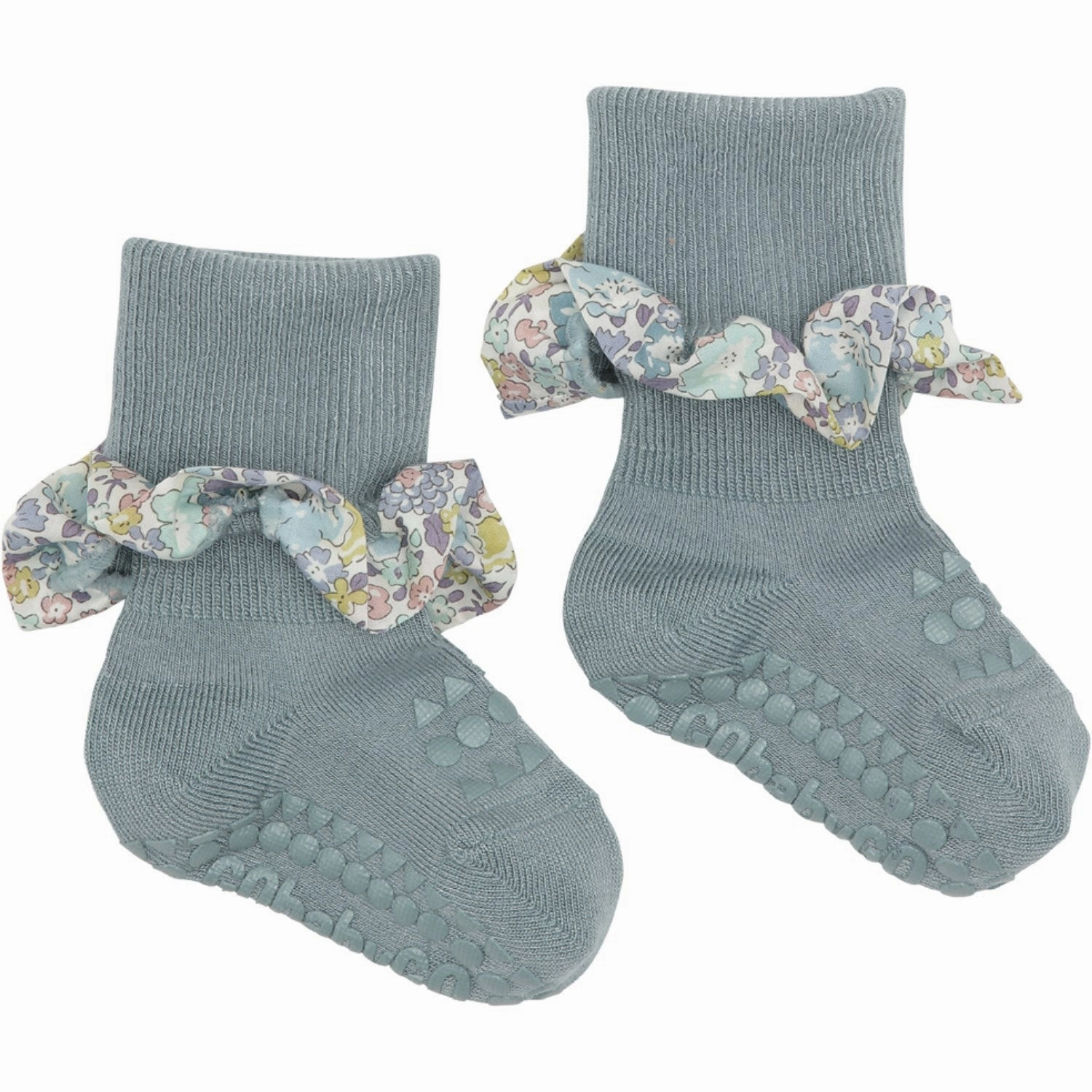 Gobabygo Dusty Blue / Michelle Purple Non-Slip Strmper Bamboo / Liberty Special Online Offer