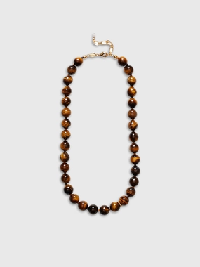 Big Savings Event Clearance Sale Ball Necklace In Eye Of The Tiger