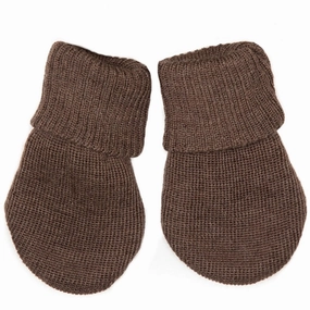 Hot Sale Today Huttelihut Mittens Wool Knit Mitty Brown