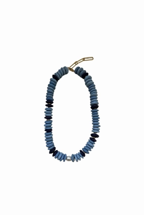 Dont Miss Out! Daily Special Offer Liv James - Mixed Blue Chunky Freshwater Pearl Necklace