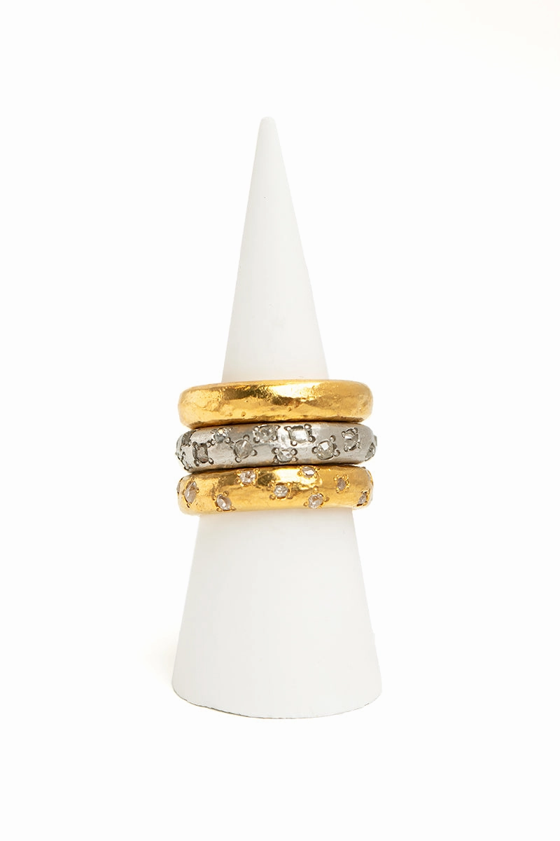 Big Savings Event Weekend Flash Offer 24K Gold Handmade Band Ring