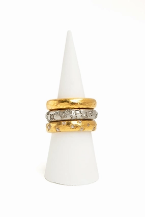 Big Savings Event Weekend Flash Offer 24K Gold Handmade Band Ring