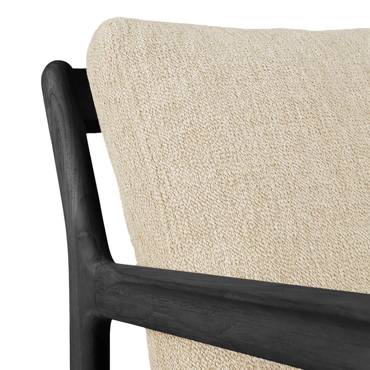 Jack Outdoor Fabric Lounge Chair (Teak Black, Natural, 76cm)