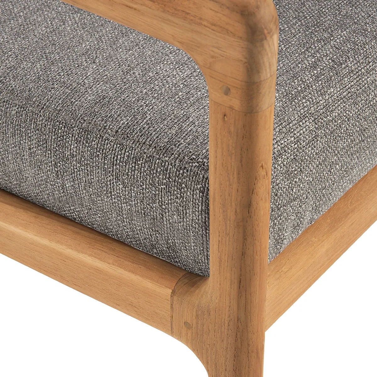 Jack Outdoor Fabric Lounge Chair (Teak, Mocha)