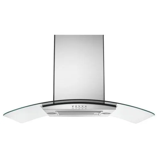 Jennair UXI6536BSS 36-Inch Convertible Island-Mount 400-Cfm Glass Canopy Hood