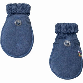 Clearance Sale Now Weekend Sale Special Joha Wool Blue Melange Baby Gloves