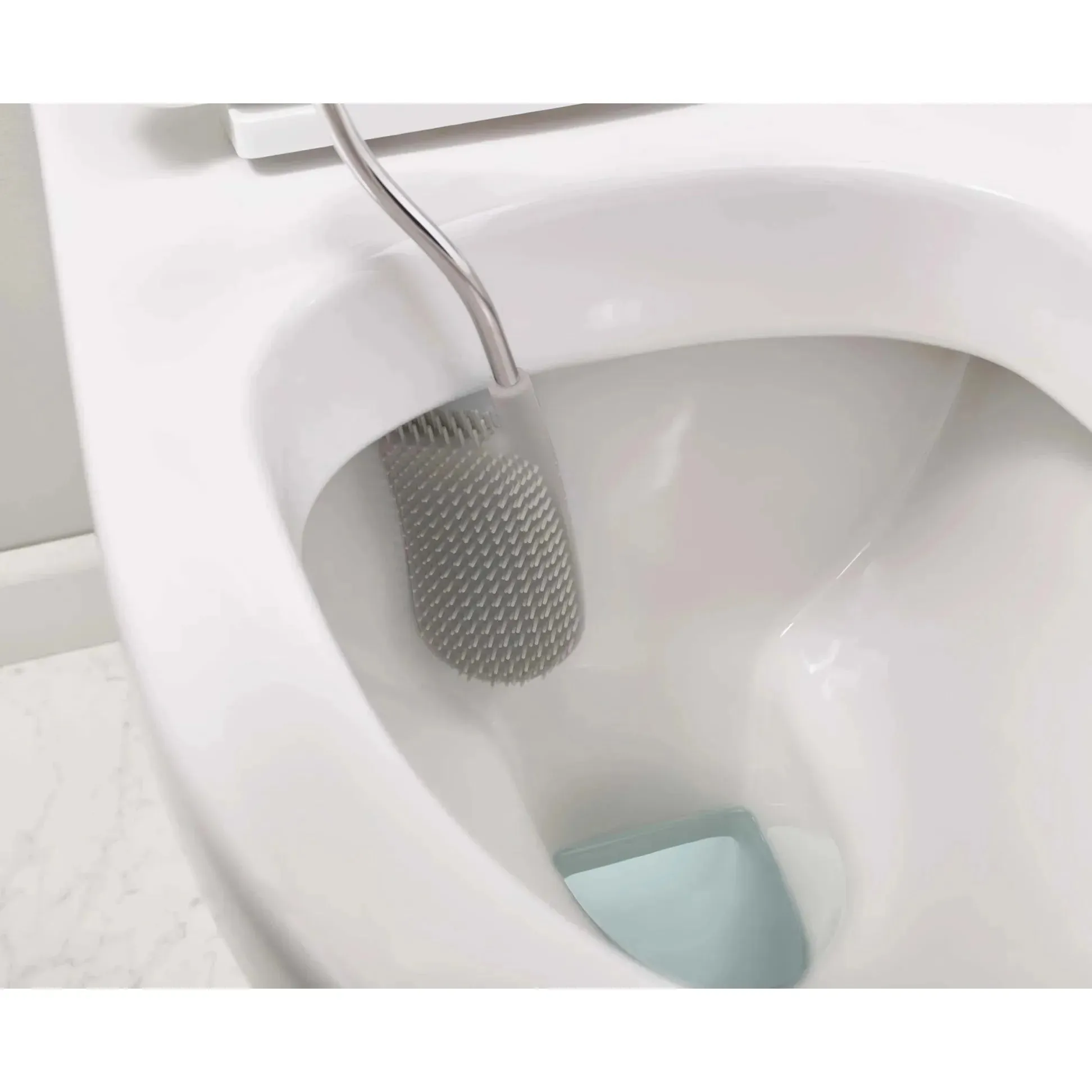 Joseph Joseph Flex Plus Light Grey Toilet Brush with Storage Caddy