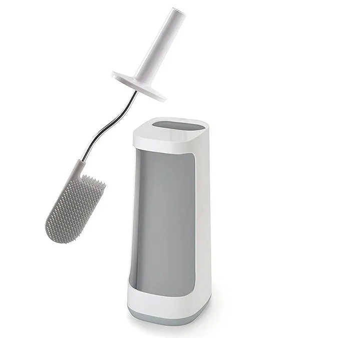 Joseph Joseph Flex Plus Light Grey Toilet Brush with Storage Caddy