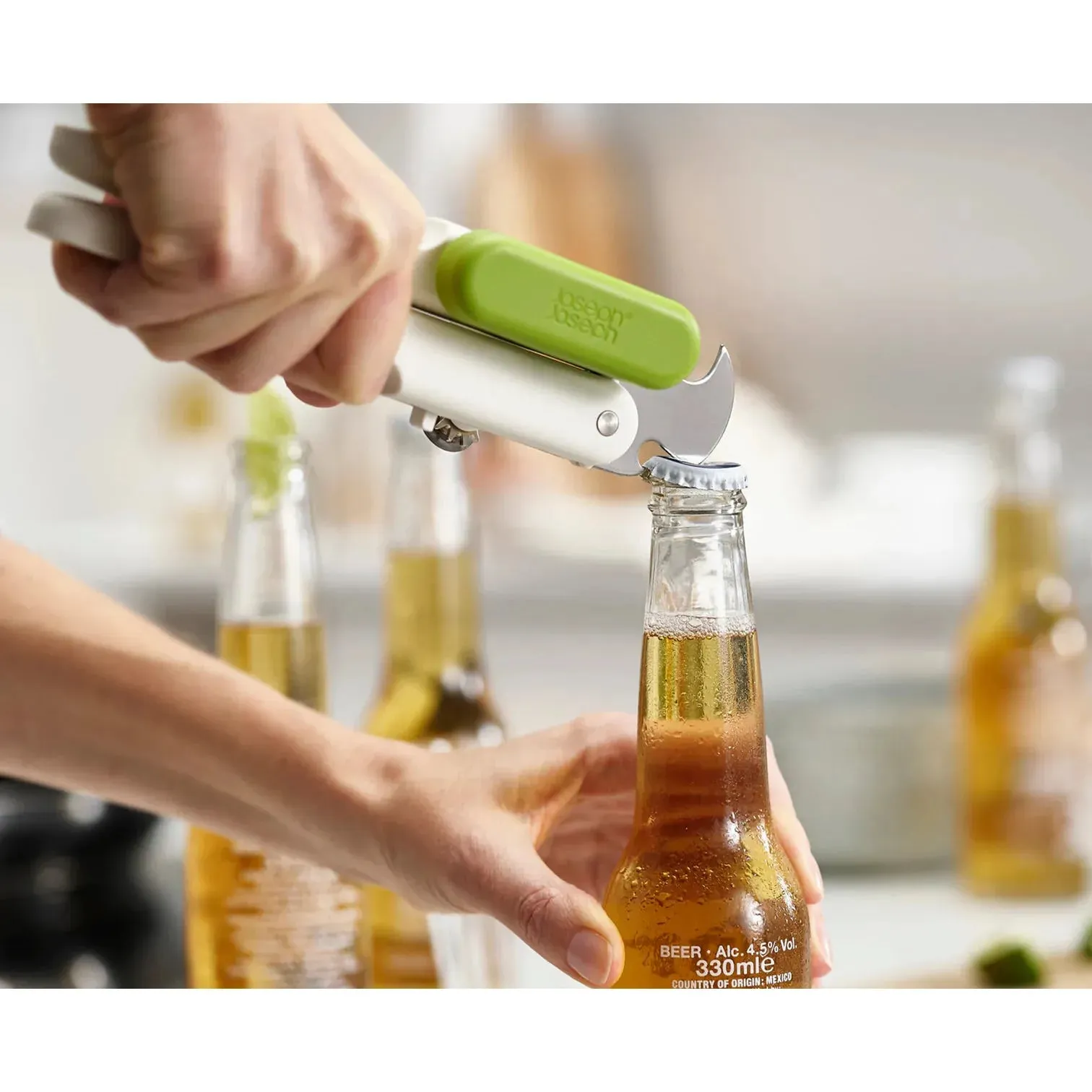 Joseph Joseph Pivot 3-in-1 White Can Opener