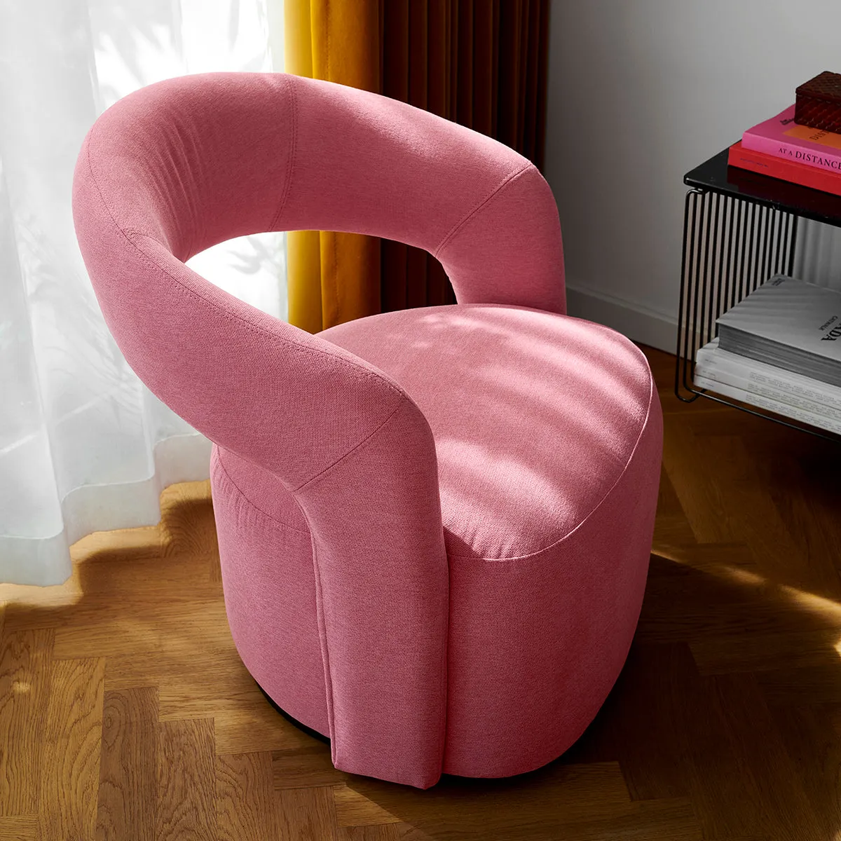 Judi Fabric Swivel Armchair