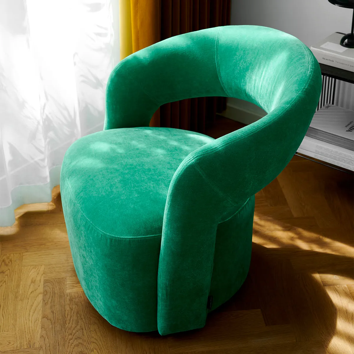 Judi Fabric Swivel Armchair
