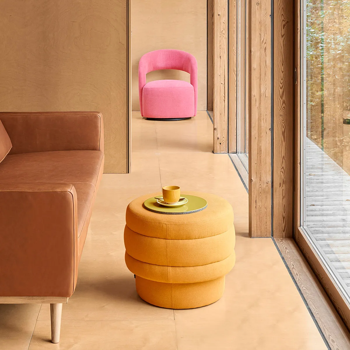 Judi Fabric Swivel Armchair