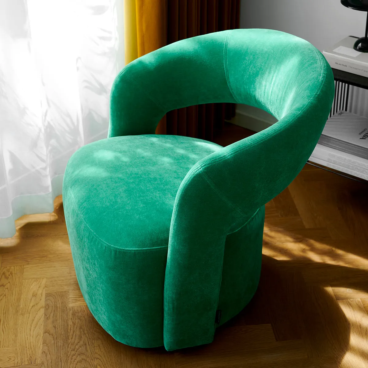 Judi Fabric Swivel Armchair