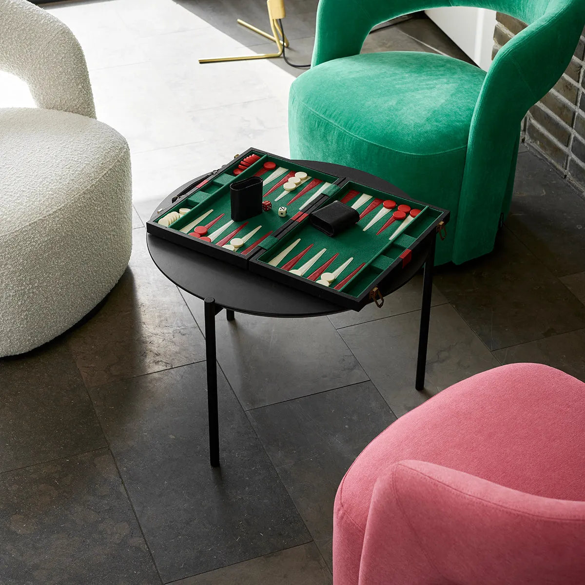 Judi Fabric Swivel Armchair