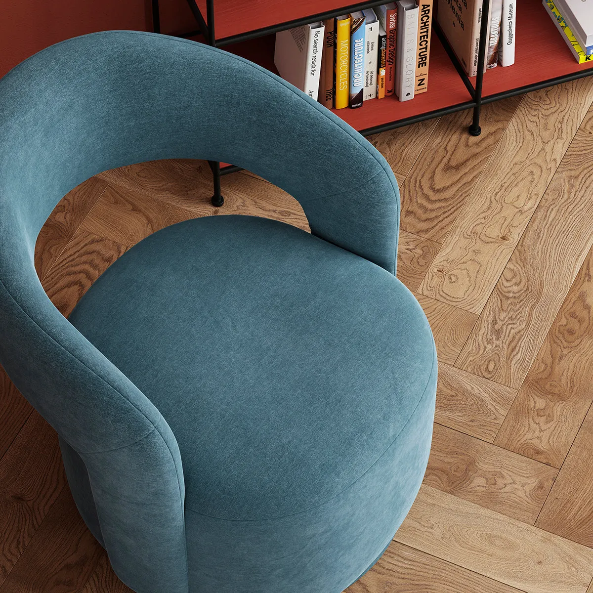 Judi Fabric Swivel Armchair