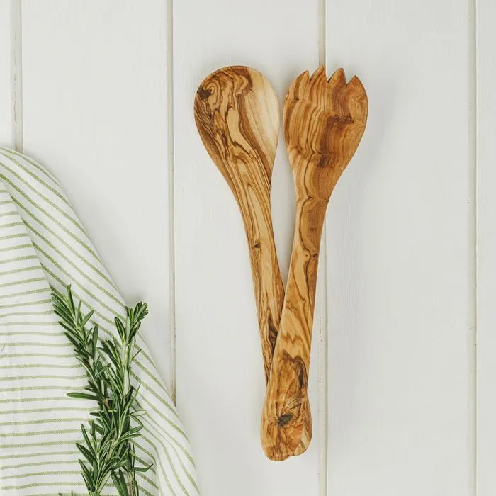Just Slate Olive Wood Salad Servers