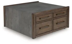 Kallenny - Brown / Gray - Square Cocktail Table